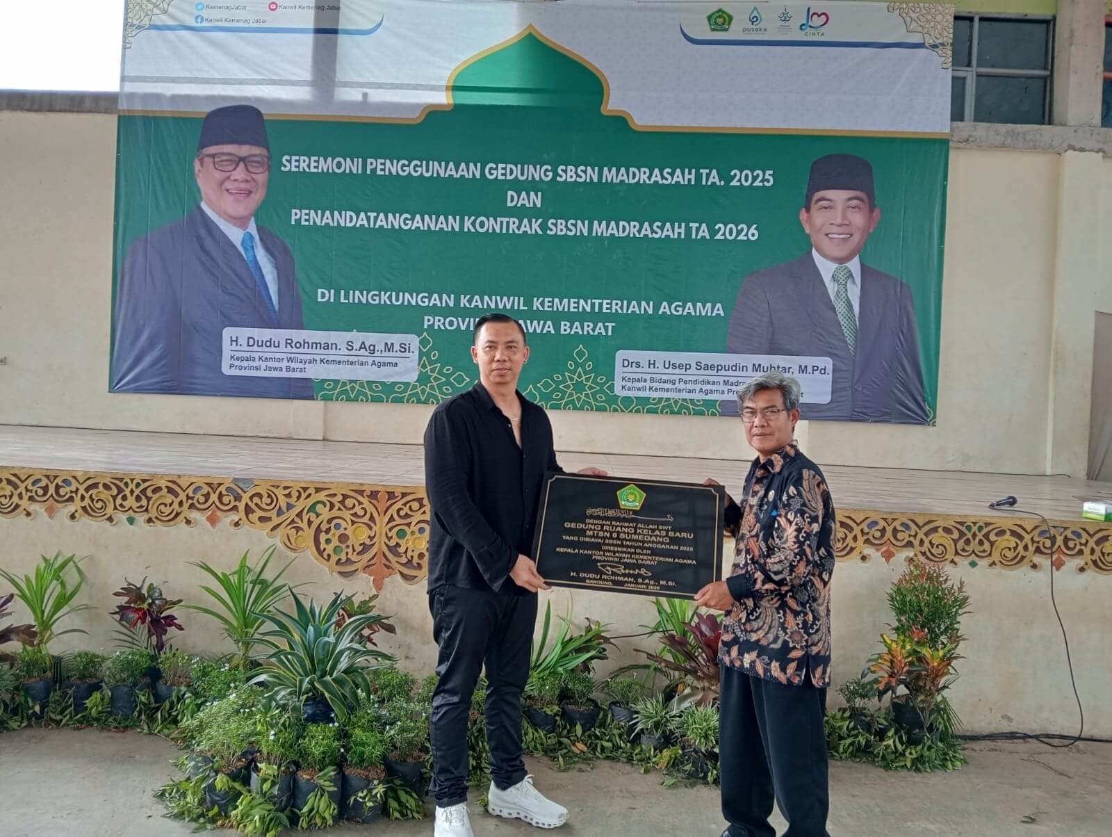 Hadiri Peresmian Gedung SBSN, Kepala MTsN 6 Sumedang : Momentum Penting Perkuat Sarana Pendidikan